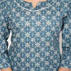 Printed Rayon Cotton Blend Co-ord Set