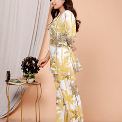Printed Rayon Cotton Blend Co-ord Set