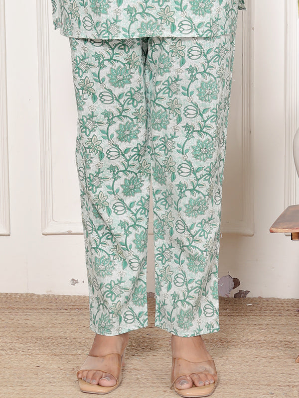 Printed Rayon Cotton Blend Co-ord Set