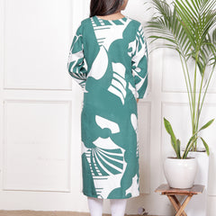 Printed Cotton Blend Ethnic Straight Kurta