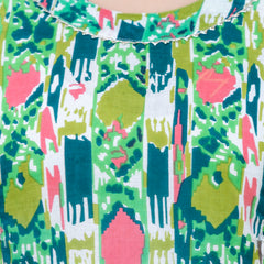Women's Cotton Floral Maternity Feeding Dress with Zipper