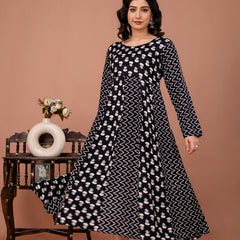 Women's Rayon Anarkali Kurta Set Without Dupatta