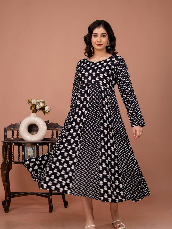 Women's Rayon Anarkali Kurta Set Without Dupatta