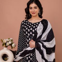 Women's Rayon Anarkali Kurta Set With Dupatta