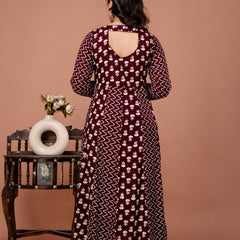 Women's Rayon Anarkali Kurta Set Without Dupatta