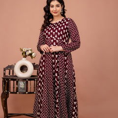 Women's Rayon Anarkali Kurta Set Without Dupatta