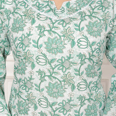 Printed Rayon Cotton Blend Co-ord Set