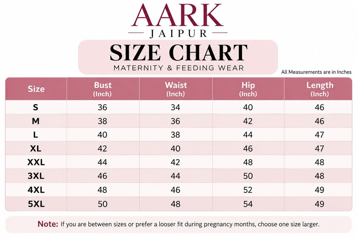 Maternity Wear Size Guide